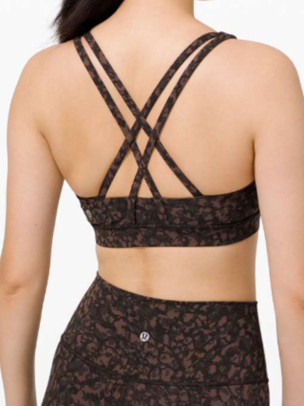 Lululemon Energy Bra Medium Support B–D Cup Wild Thing Camo Brown Earth Multi 6